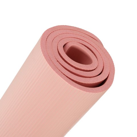 Mata fitness do ćwiczeń jogi gruba 185x83x1,5 cm różowa Mata fitness do ćwiczeń jogi gruba 185x83x1,5 cm różowa
