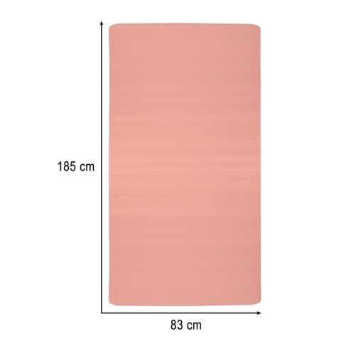 Mata fitness do ćwiczeń jogi gruba 185x83x1,5 cm różowa Mata fitness do ćwiczeń jogi gruba 185x83x1,5 cm różowa