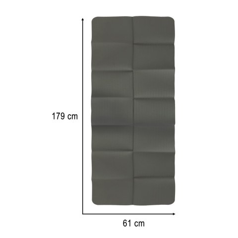 Mata fitness do ćwiczeń jogi składana 179x61x0,4 cm szara Mata fitness do ćwiczeń jogi składana 179x61x0,4 cm szara