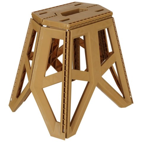 Taboret składany krzesełko turystyczne kempingowe przenośne 40 cm beżowy Taboret składany krzesełko turystyczne kempingowe przenośne 40 cm beżowy