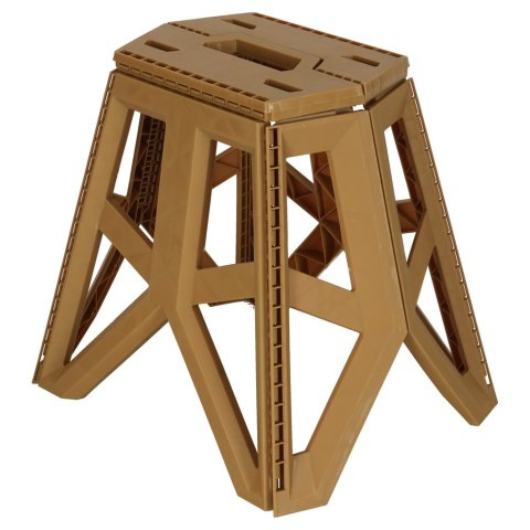 Taboret składany krzesełko turystyczne kempingowe przenośne 40 cm beżowy Taboret składany krzesełko turystyczne kempingowe przenośne 40 cm beżowy