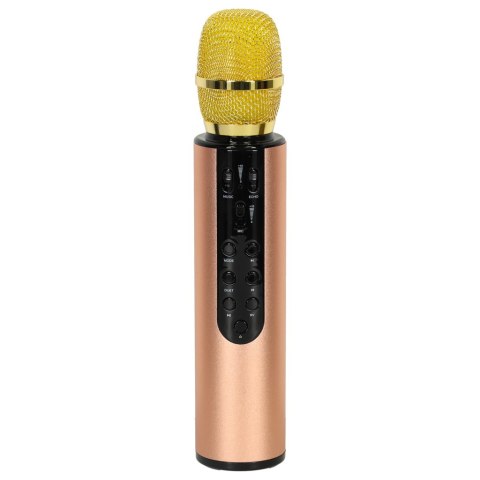 Mikrofon bezprzewodowy do karaoke Bluetooth złoty Mikrofon bezprzewodowy do karaoke Bluetooth złoty
