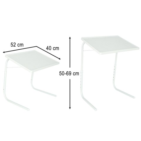 Stolik boczny pod laptopa składany 52x40 cm biały Stolik boczny pod laptopa składany 52x40 cm biały