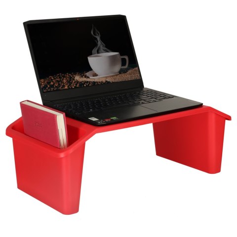 Stolik pod laptopa z organizerem czerwony Stolik pod laptopa z organizerem czerwony