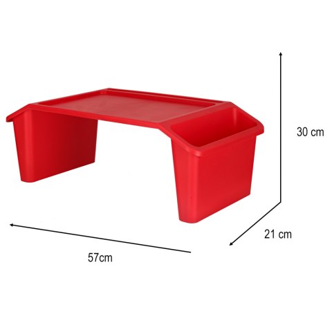 Stolik pod laptopa z organizerem czerwony Stolik pod laptopa z organizerem czerwony