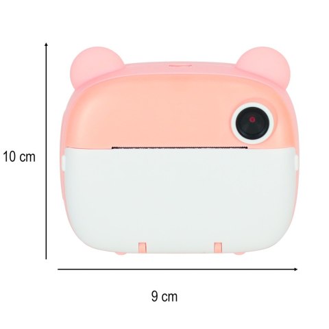 Aparat fotograficzny natychmiastowy drukarka termiczna + wkłady karta 32GB różowy miś Aparat fotograficzny natychmiastowy drukarka termiczna + wkłady karta 32GB różowy miś