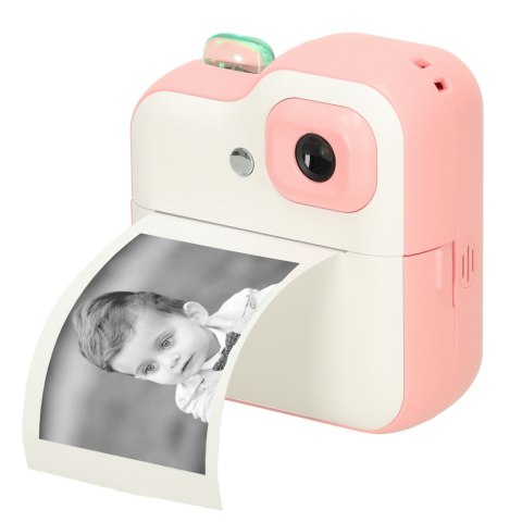 Aparat fotograficzny natychmiastowy drukarka termiczna + wkłady karta 32GB różowy Aparat fotograficzny natychmiastowy drukarka termiczna + wkłady karta 32GB różowy
