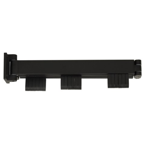 Suszarka na pranie wieszak ścienny składany teleskopowy czarny 123cm Suszarka na pranie wieszak ścienny składany teleskopowy czarny 123cm