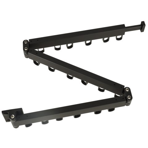 Suszarka na pranie wieszak ścienny składany teleskopowy czarny 123cm Suszarka na pranie wieszak ścienny składany teleskopowy czarny 123cm