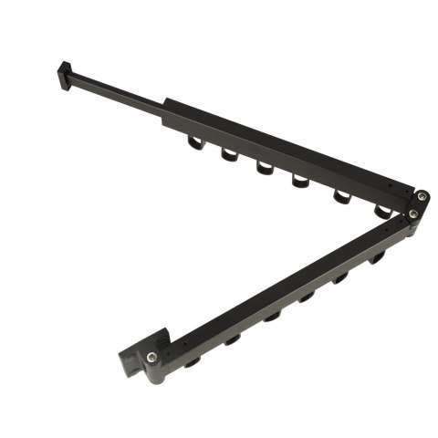 Suszarka na pranie wieszak teleskopowy ścienny składany czarny 90cm Suszarka na pranie wieszak teleskopowy ścienny składany czarny 90cm