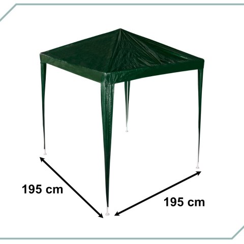 Pawilon ogrodowy namiot imprezowy handlowy altana zielony 1,9 x 1,9 m Pawilon ogrodowy namiot imprezowy handlowy altana zielony 1,9 x 1,9 m