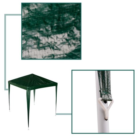 Pawilon ogrodowy namiot imprezowy handlowy altana zielony 1,9 x 1,9 m Pawilon ogrodowy namiot imprezowy handlowy altana zielony 1,9 x 1,9 m