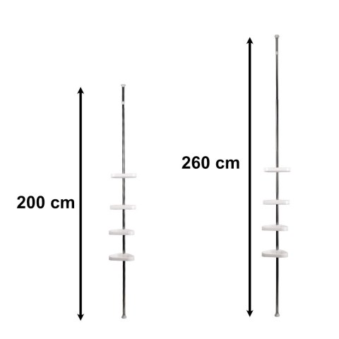 Półka łazienkowa narożna teleskopowa pod prysznic 320 cm Półka łazienkowa narożna teleskopowa pod prysznic 320 cm
