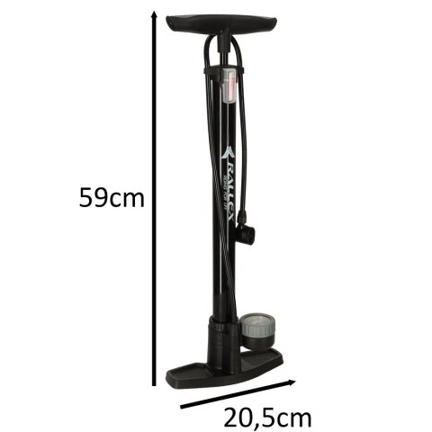 RALLEX Pompka rowerowa podłogowa nożna z manometrem 11bar RALLEX Pompka rowerowa podłogowa nożna z manometrem 11bar