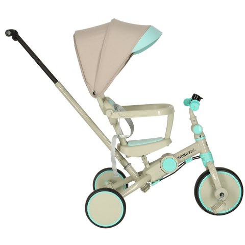 Rowerek trójkołowy TRIKE FIX V4 niebiesko-szary z daszkiem Rowerek trójkołowy TRIKE FIX V4 niebiesko-szary z daszkiem