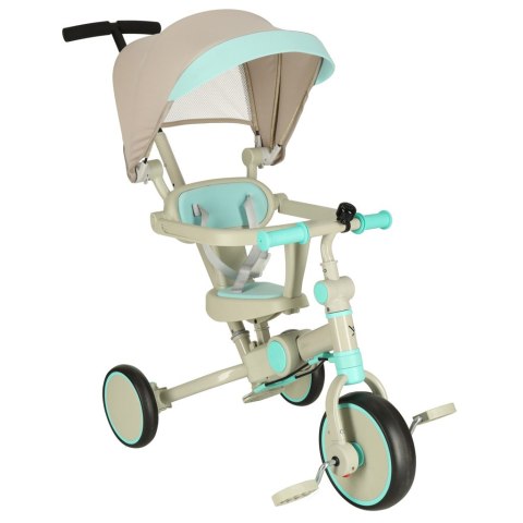 Rowerek trójkołowy TRIKE FIX V4 niebiesko-szary z daszkiem Rowerek trójkołowy TRIKE FIX V4 niebiesko-szary z daszkiem