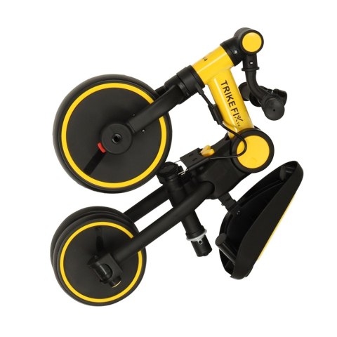 Rowerek trójkołowy TRIKE FIX V4 żółto-czarny z daszkiem Rowerek trójkołowy TRIKE FIX V4 żółto-czarny z daszkiem
