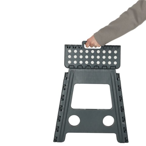 Stołek taboret składany antypoślizgowy 39cm ciemny szary Stołek taboret składany antypoślizgowy 39cm ciemny szary