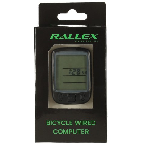 RALLEX Licznik rowerowy wodoodporny przewodowy prędkościomierz 25w1 LCD RALLEX Licznik rowerowy wodoodporny przewodowy prędkościomierz 25w1 LCD