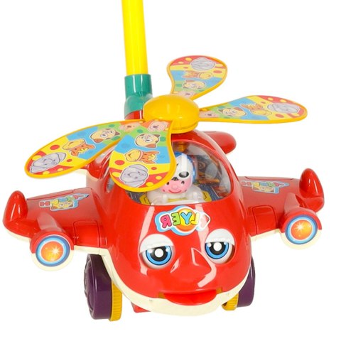 Pchacz na kiju samolot helikopter z dźwiękiem Pchacz na kiju samolot helikopter z dźwiękiem