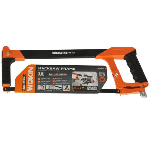Piła ręczna brzeszczot do metalu kabłąkowa aluminiowy uchwyt regulacja ostrza 300 mm WOKIN Piła ręczna brzeszczot do metalu kabłąkowa aluminiowy uchwyt regulacja ostrza 300 mm WOKIN