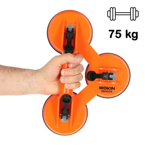 Przyssawka uchwyt próżniowy do przenoszenia szyb szkła glazury płytek 3x11,5cm 75kg WOKIN Przyssawka uchwyt próżniowy do przenoszenia szyb szkła glazury płytek 3x11,5cm 75kg WOKIN