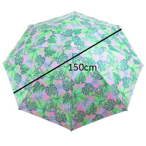Parasol ogrodowy plażowy regulowany 150cm łamany liście Parasol ogrodowy plażowy regulowany 150cm łamany liście