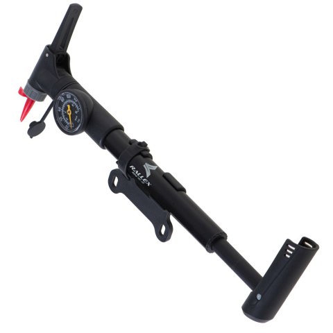 RALLEX Pompka do roweru z manometrem rowerowa ręczna do piłki materaca z uchwytem na rower RALLEX Pompka do roweru z manometrem rowerowa ręczna do piłki materaca z uchwytem na rower