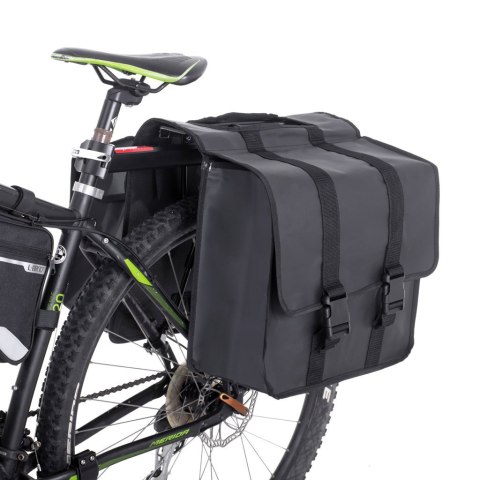 RALLEX Torba sakwa rowerowa podwójna dwukomorowa boczna na rower bagażnik 35L RALLEX Torba sakwa rowerowa podwójna dwukomorowa boczna na rower bagażnik 35L