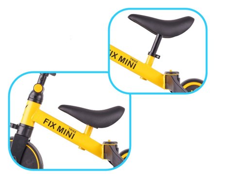 Rowerek Trike Fix Mini biegowy trójkołowy 3w1 z pedałami żółty Rowerek Trike Fix Mini biegowy trójkołowy 3w1 z pedałami żółty
